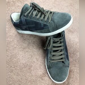 Brioni Gray Abstract Pattern Sneakers Size 8.5 (U.S. 9.5)
